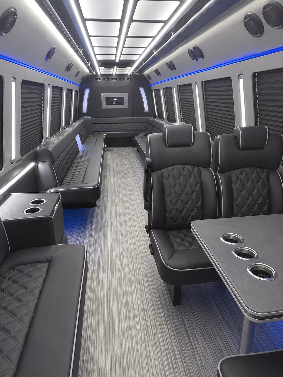 seattle 25 passenger party bus inside
