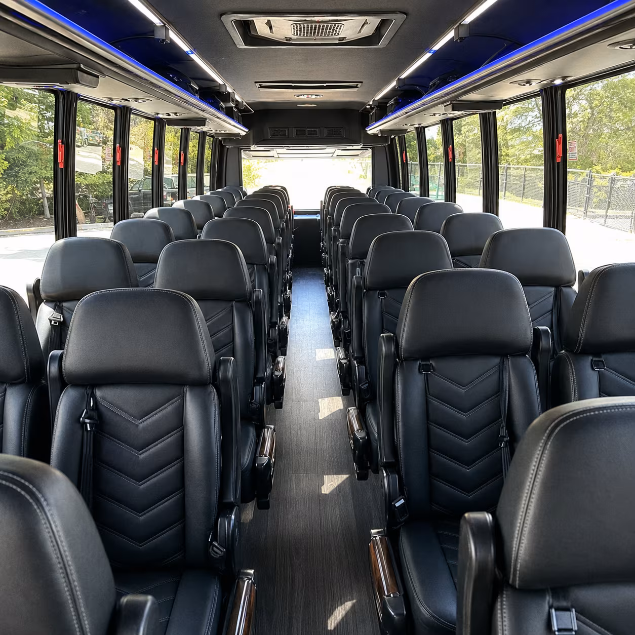 seattle 28 passenger minibus inside