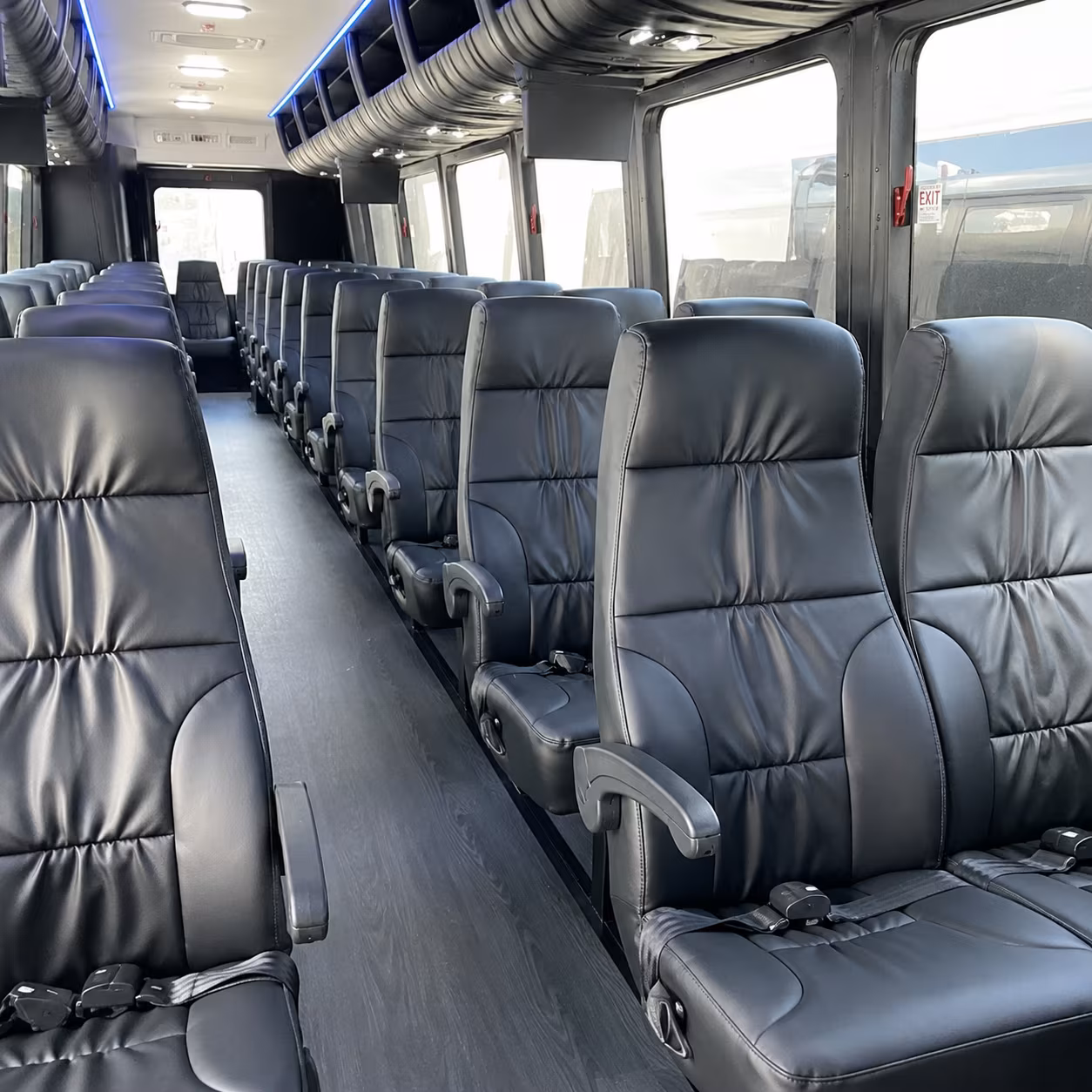 seattle 28 passenger minibus interior