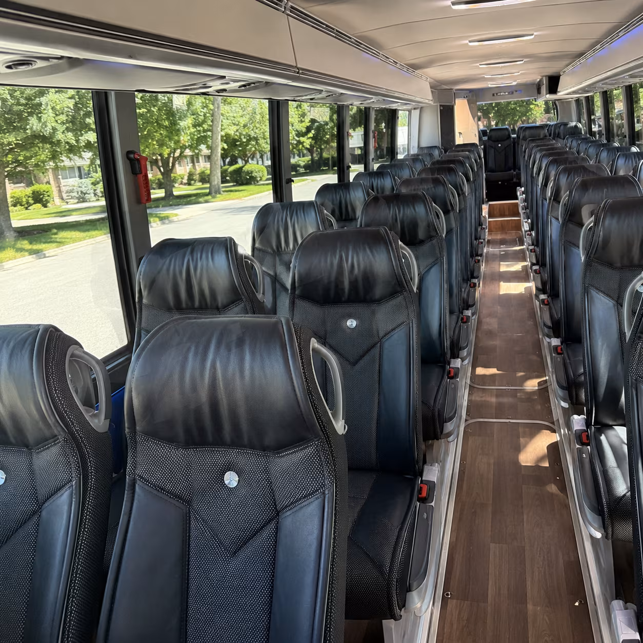 seattle 40 passenger charter bus inside