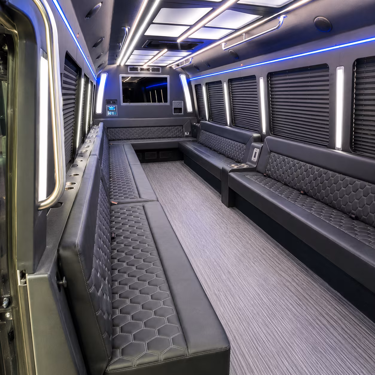 seattle 40 passenger party bus interior