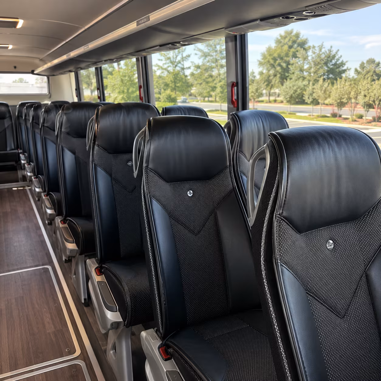 seattle 45 passenger charter bus interior