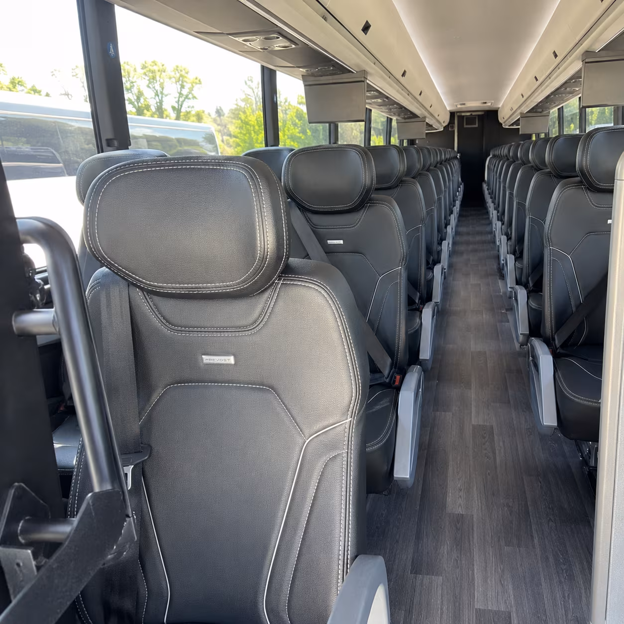 seattle 47 passenger charter bus interior