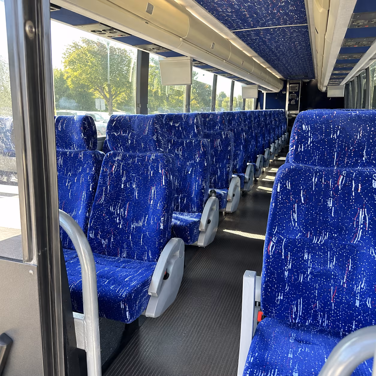 seattle 50 passenger charter bus inside