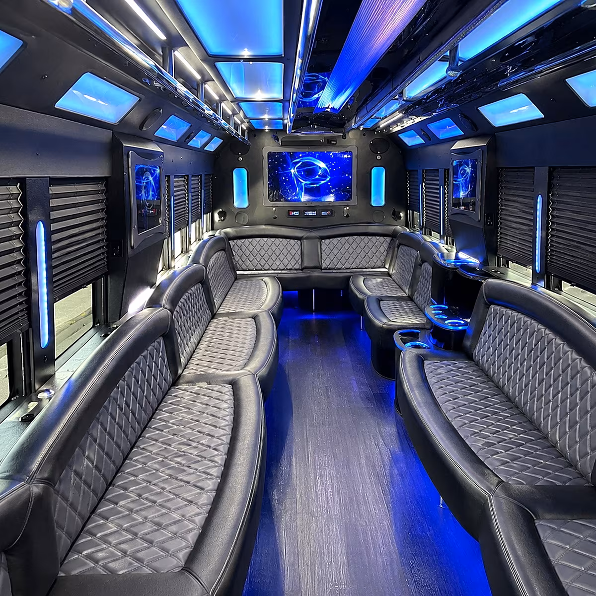seattle 50 passenger party bus interior