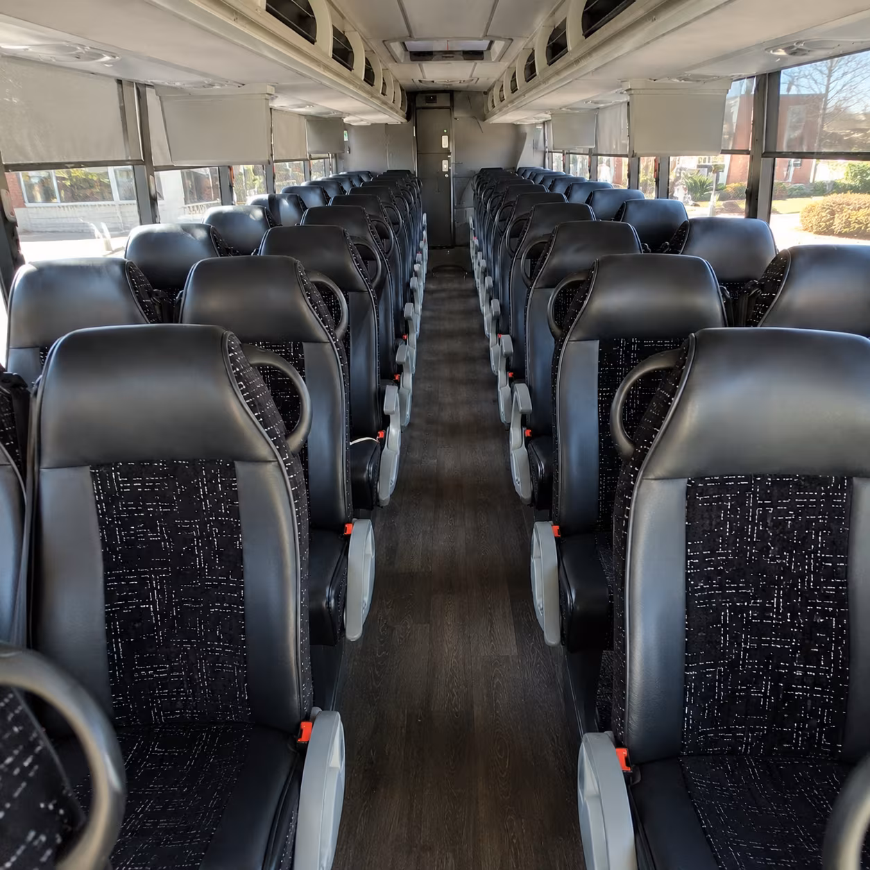 seattle 54 passenger charter bus inside