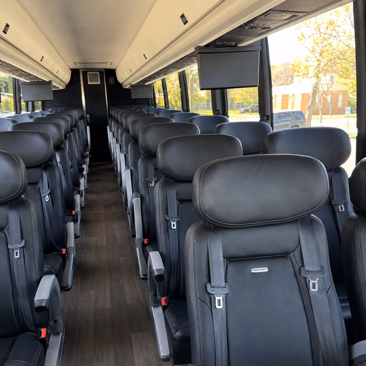 seattle charter bus inside
