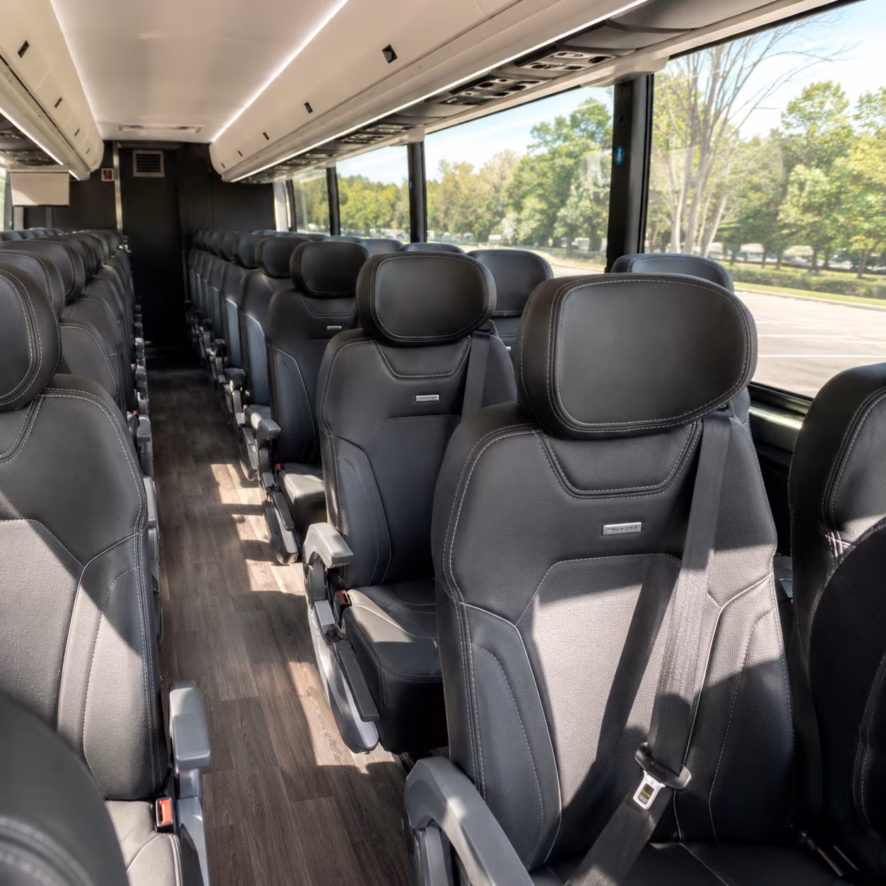 seattle charter bus interior